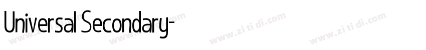 Universal Secondary字体转换
